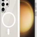 For Samsung Galaxy S23 Ultra Case Magnetic, [Compatible with Magsafe] 6.8 Inches Heavy Duty Protection Wireless Charging Lightweight Shockproof Anti-Slip Transparent Protective Phone Cover, Clear