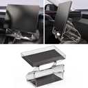 YONZEE Under Screen Storage for Tesla Model 3 2025-2024,Magnetic Hideable Center Console Organizer Tray,Easy Install