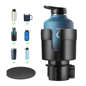 TYKOR Car Cup Holder Expander, Cup Holder Extender for Car with Adjustable Base, Fits Yeti 24/36/46oz, Hydroflask 32/40oz, Large Bottles in 3"3.9" (1640oz)