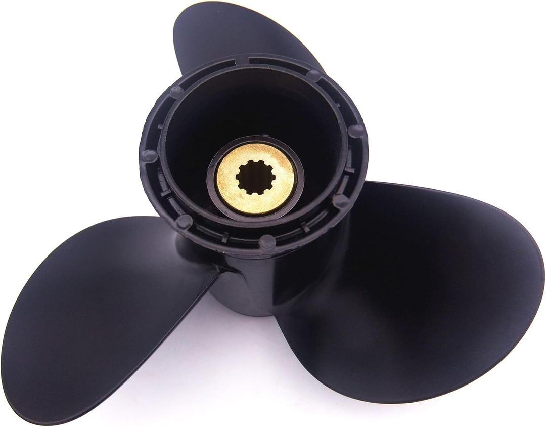 SouthMarine Boat Engine Aluminum Alloy Propeller 9 1/4x11 58100-93743-019 for Suzuki 9.9HP 15HP DT9.9 DT15 DF9.9 DF15 DF20 2/4-stroke Outboard Motor 9 1/4 X 11