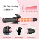 Rotating Curling Iron 1 Inch - Automatic Curling Iron for All Hair Type, Fast & Effortless Auto Curling Wand with Fast Heating LCD Display 250F-450F for Lasting Beach Waves