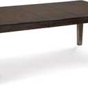 Signature Design by Ashley Haddigan Traditional Rectangular Dining Extension Table, Seats up to 8, Dark Brown