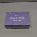 50 Pcs 1ml Syringes with Caps Oral Dispenser Individually Sterile Warpped for Medicine Dropper, Colostrum Collect Feeding Pets, Liquid