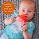 b.box Sippy Cup with Weighted Straw (2-Pack). Leak Proof, Easy Grip. BPA Free & Dishwasher Safe. Ideal for Babies 6m+ to Toddlers (pistachio + apple, 8oz)