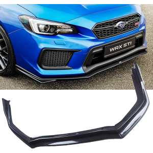 MUCO New Front Bumper Lips Compatible with Subaru WRX STI Sedan 15 16 17 18 19 20 21 22 Car Front Spoiler-Carbon Fiber Look Sport Front Lip - 3pcs