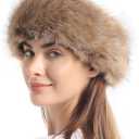 sy soul young Faux Fur Headband with Elastic for Women's Winter Earwarmer Earmuff (Raccoon)