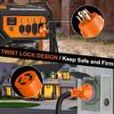 40 Ft 30 Amp 4 Prong Generator Extension Cord, NEMA L14-30P to L14-30R, 410 Gauge STW 125/250V Up to 7500W Generator Cable, ETL Listed (Orange)