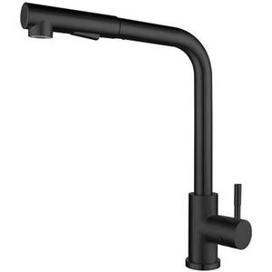 Kitchen Faucet with Pull Out Sprayer Single Hole Single Handle Commercial Faucet for Bar Sink 2 Outlet Mode Modern 360 Swivel Spout Stainless Steel Utility Laundry Mixer Tap