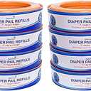 ChoiceRefill Compatible with Diaper Genie Pails, 8Pack, 2600 count