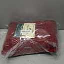 PAVILIA Burgundy Red Throw Blanket for Couch and Bed, Chenille Woven Soft Knit Maroon Blanket with Tassel, Decorative Textured Blanket for Living Room, Wine Red 60x80