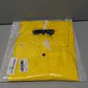 Age 2-10 Years Kids Hooded Button Down Long Jacket Bow Rainwear Lightweight Raincoat (Yellow)