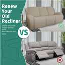 YEMYHOM 8 Pieces Stretch Recliner Sofa Cover Latest Jacquard Reclining Couch Cover with Side Pocket Anti-Slip Fitted 3 Cushion Furniture Slipcovers with Elastic Bottom (Sofa Recliner, Khaki)
