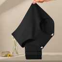 5-Pack Women's High-Waisted Cotton Underwear - Comfortable Full Coverage Panties for Ladies (Black, M)