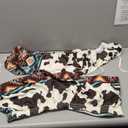 Southwestern Aztec RV Dinette Cushion Covers Include 1 Bench Cover 1 Backrest Cover Cow Print RV Sofa Cover Native American Navajo Tribal Couch Cover for RV Camper Sofa