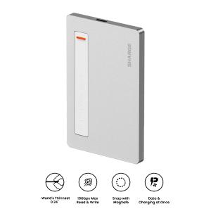Sharge Disk Small SSD Drives Sharge Disk Plus USB-C NVME SSD Enclosure (Silver) (SD002)