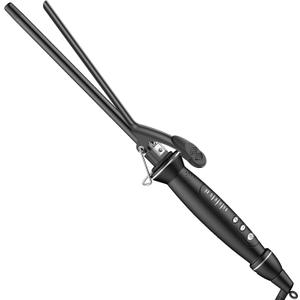 SAOSA 1/2 Inch Small Curling Iron, 0.5 inch Extra Long Thin Curling Wand with Clamp for Short Hair & Bangs, Ceramic Hair Curler for Tight Ringlets and Spiral Curls, Dual Voltage Travel Tool, Black