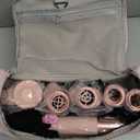 MESCOMB 5 in 1 Hot Air Styler Wrap - High-Speed Hair Dryer, Volumizing Brush with Auto Curlers, Fast Drying & Frizz-Free Styling Straightening, No Heat Damage, Includes Travel Bag, Gift for Women (Pink)