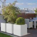 Large Steel Planter Box 26"x26"x26", Heavy Duty Square Metal Planter Box Indoor&Outdoor