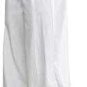 Girl's Wide Leg Casual Pants Elastic High Waisted Long Loose Trousers (White) 11Y