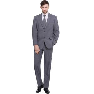 P&L Men's Classic Fit Suit 2 Piece,Regular & Big and Tall 2 Button Blazer Jacket & Pants for Business Wedding Party (44S, 39W, Grey)
