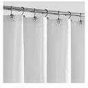 ALYVIA SPRING Stall Fabric Shower Curtain Liner Waterproof - 54" x 78", Soft & Lightweight Long Stall Size Shower Curtain with Magnets, Machine Washable - 54x78, White