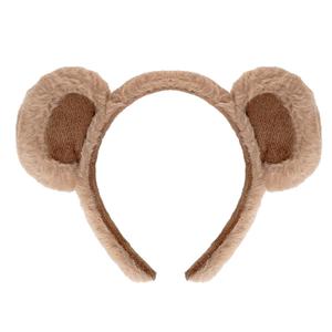 Brown Bear Ears Costume Headband Cute Party Headwear Animal Headband Fashion Hairband Hair Hoops Hair Accessories for Party Halloween Cosplay Christmas Makeup Washing Face
