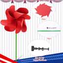 30 Sets Memorial Day Decorations Red Pinwheels, DIY Patriotic Craft Kit for Kids, 4th of July Independence Day Party Favors