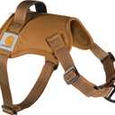 Carhartt Nylon Duck No Pull Dog Harness, Fully Adjustable Dog Harness with Quick Control Handle and Reflective Accents, Carhartt Brown, Small
