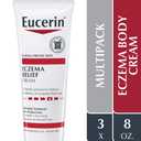 Eucerin Eczema Relief Cream, Full Body Lotion for Eczema-Prone Skin, Moisturizing Eczema Cream, Body Moisturizer, Multi-Pack, 8 oz. Tube (Pack of 2)