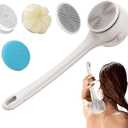 Electric Back Scrubber,Electric Bath Cleaning Scrubber | Rechargeable Body Cleaning Brush - for Toilet Shower Bathroom Hotel Home Family Spa