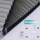 MYshade Cordless Blackout Window Blinds & Shades Pull Down Room Darkening Window Shades Light Blocking Honeycomb Cellular Shade for Indoor Windows Easy to Install 35 inch Wide, H72 Grey Blinds