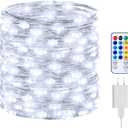 Minetom Fairy Lights with Remote, 66 Feet 200 Led Firefly String Lights Plug in for Bedroom Home Wall Ceiling Christmas Tree Wreath Craft Wedding Party Indoor Outdoor Decoration, Pure White
