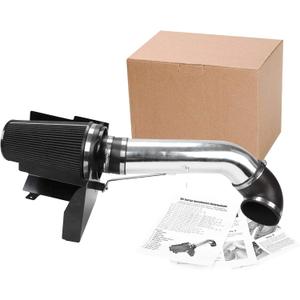 SUPERFASTRACING 4" Cold Air Intake System + Heat Shield Replacement for 1999-2006 GMC/Chevy V8 4.8L/5.3L/6.0L Silverado 1500/2500/3500 (Black)