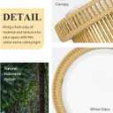 LED Rattan Ceiling Light, HWH Boho Light Fixtures Ceiling 22W, 15'' Handwoven Twine Cage Light Fixtures Close to Ceiling Light 5CCT, 5HYS78MF-LED