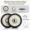 4392065 Dryer Repair Kit with 341241 Dryer Belt, 349241t, 691366 - Dryer Parts for Whirlpool Kenmore Maytag Amana, Fit for Model wed4815ew1 ned4655ew1, Replaces AP3131942 AP6010582 WP691366 AP3098345
