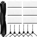 Replacement Spare Parts for Vactidy T6 / T7 / T8 Robot Vacuum 1 Main Brush 6 Side Brush 6 HEPA Filter Accessories (13 Pack)