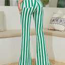 Flare Jeans for Women High Waisted Stretchy American Flag Bell Bottoms Denim Flare Pants (Green)