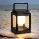 Solar Lantern Outdoor Table Lamp: Portable Hanging LED Lights - Waterproof Decorative Lights for Patio Camping