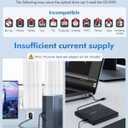 External CD DVD Drive with 4 USB Ports and 2 TF/SD Card Slots, USB 3.0 Portable CD/DVD Disk Drive Player Burner Reader Writer for Laptop Mac PC Windows 11/10/8/7 Linux OS with Carrying Case