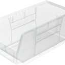Akro-Mils 30230 AkroBins Plastic Storage Bins, Space-Saving Stackable Bins for Garage, Pantry, Craft Organization, 11-" x 5-" x 5-", Clear, 12-Pack