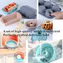 Thickened Silicone Cake Pan and Moldes Para Gelatinas, Heavy Duty Cake Mold for Baking, BPA Free, Mint Green (Rectangle 10"x10" / 1Pcs)