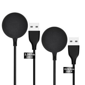 SEVENKA 2-Pack USB Wireless Charger for Samsung Watch Charger, Galaxy Watch6/6 Classic/ 5/5 Pro/4/4 Classic/3/Active 2/1, 1m Long & 30cm Short Replacement Wireless Charging Cables for Galaxy Watch