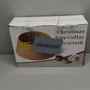 28in Christmas Tree Collar - Woven Hyacinth Tree Collars for Artificial Trees - Rattan Rustic Farmhouse Basket for Tree Base Cover with Cord Cut-Out for 6ft 7.5ft Tree (Brown)