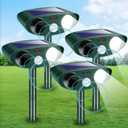 2024 Upgraded Solar Animal Repellent, Ultrasonic Animal Repeller Outdoor with Motion Sensor & Flashing Light Cat, Squirrel, Deer, Raccoon, Rabbit, Skunk, Coyote Deterrent for Yard, Garden (4)