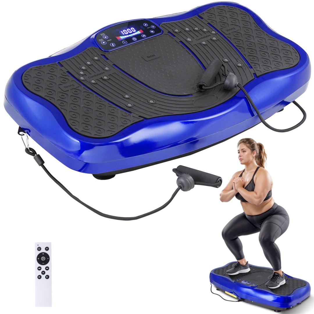 Whole Body Vibration Plate Exercise Machine Weight Loss Shaping Toning Blue