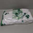 Horaldaily St. Patrick's Day Tablecloth 60140 Inch, Irish Clover Shamrock White Washable Table Cover for Party Picnic Dinner Decor