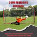 BaseGoal Soccer Goal,Soccer Net,Soccer Goals for Backyard,with Bow Frame,Collapsible Metal Base and Agility Ladder, 6x4ft