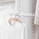 FIRJOY 12" Valet Rod for Closet Pull Out (1 Pack, White)