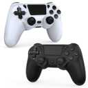 Wuthur 2 Pack Wireless Controller Compatible with PS4 / Pro/Slim (Black & White)