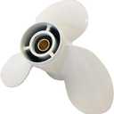 Boat Propeller for Yamaha Outboard Motor 9.9HP 15HP 20HP/ Outboard Propeller for Yamaha Engine 8 Tooth (White)
